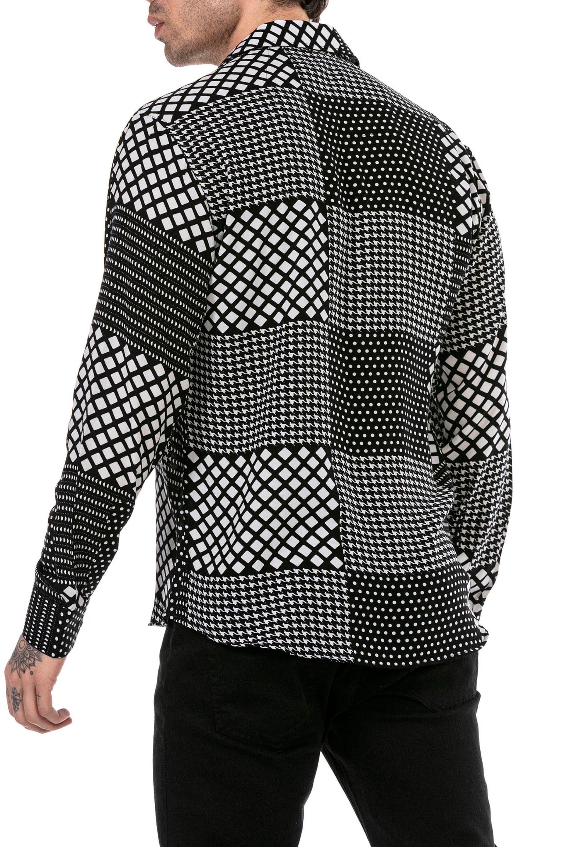 RedBridge Langarmhemd mit modernem Patchwork-Design für günstig online kaufen