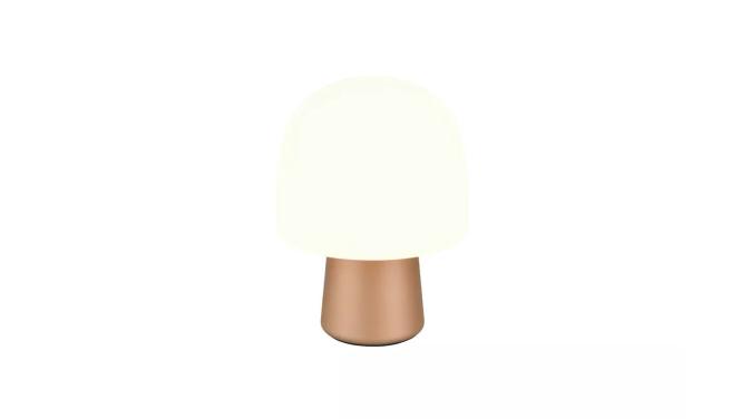 Tischleuchte 1xE14 Coffee / Glas Matt 1 Stück Metall Hellbraun, Weiß günstig online kaufen