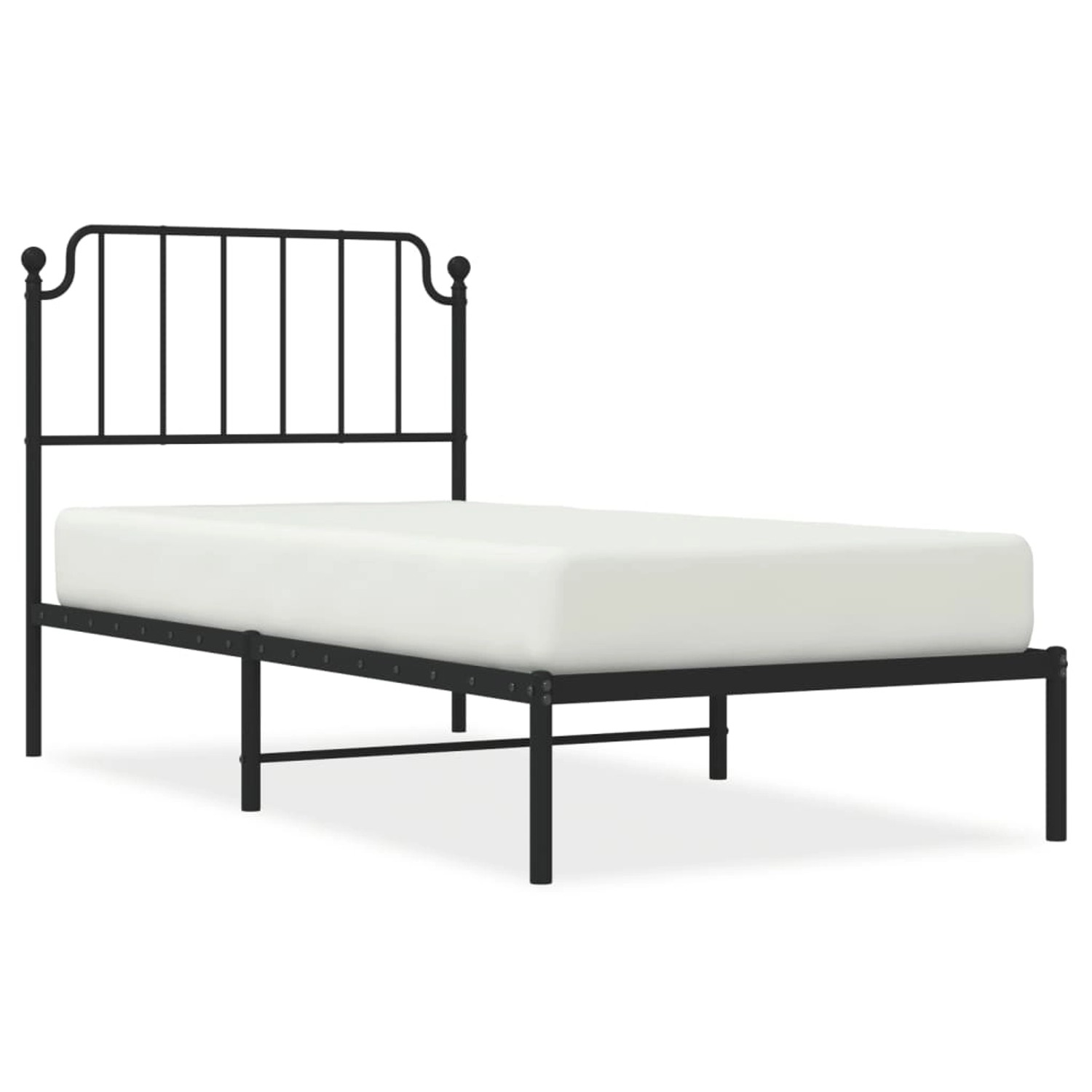 vidaXL Bett Bettgestell mit Kopfteil Metall günstig online kaufen