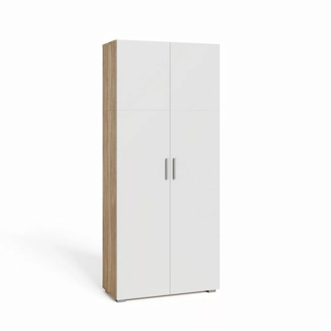 Vicco Aktenschrank Ingo, Weiß/Sonoma, 80 x 183 cm günstig online kaufen