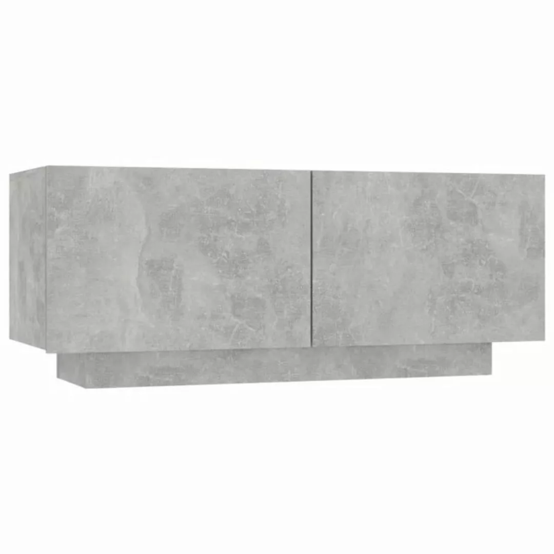 furnicato TV-Schrank Betongrau 100x35x40 cm Holzwerkstoff günstig online kaufen