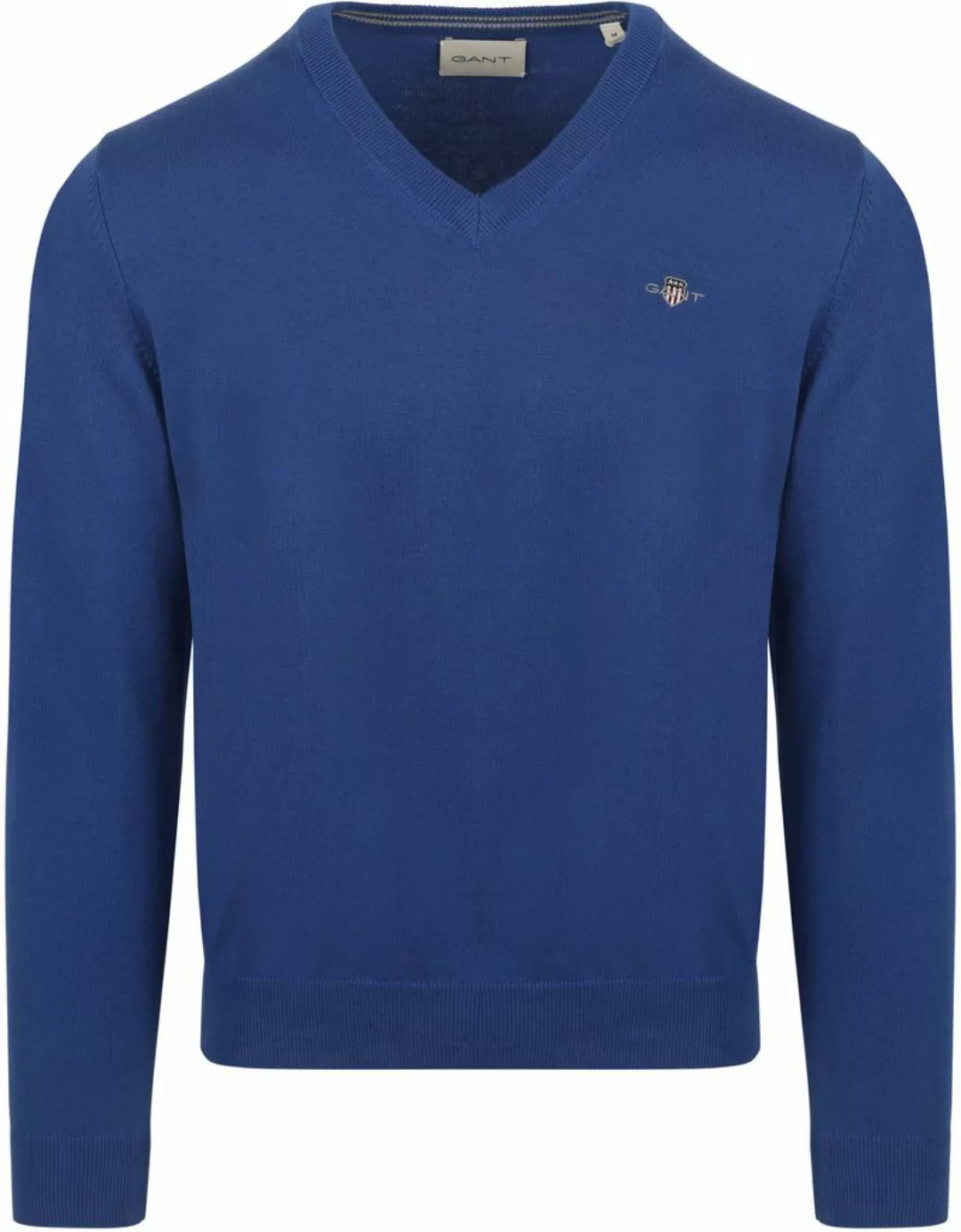 Gant Pullover V-Neck Kobaltblau - Größe XXL günstig online kaufen