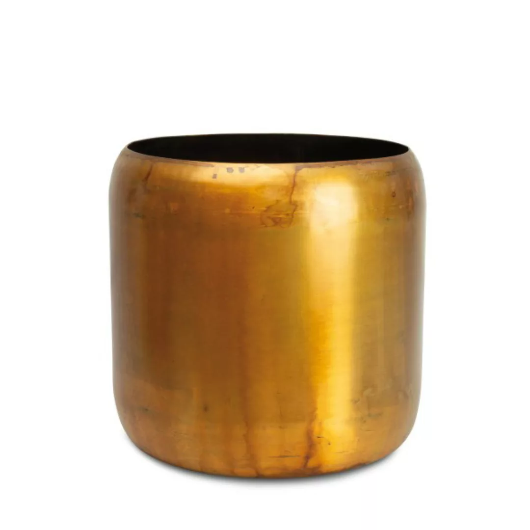 Aurum goldener Übertopf - Cylinderform Ø 27 cm, Höhe 26 cm günstig online kaufen