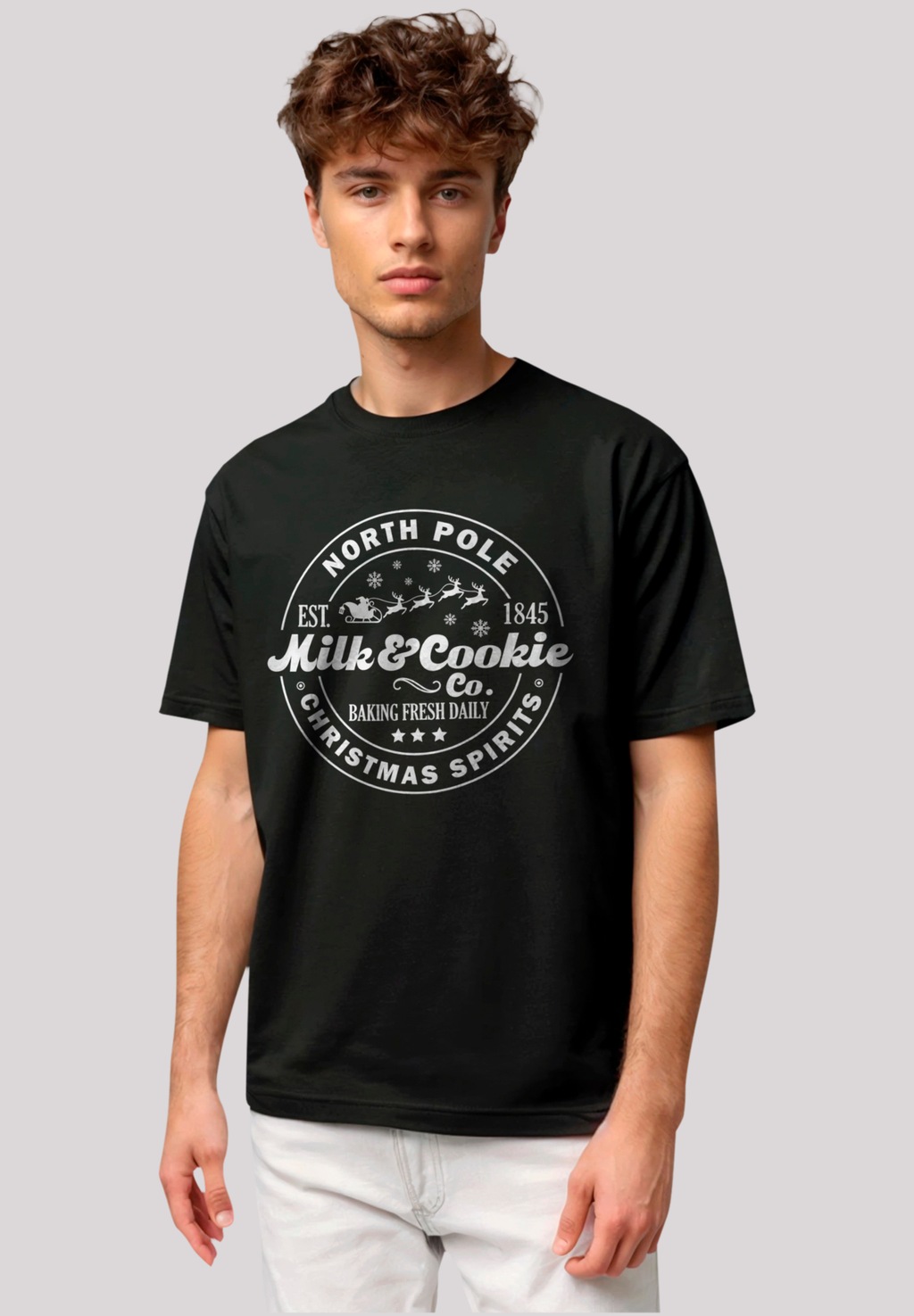 F4NT4STIC T-Shirt "Milk and Cookie Bakery Retro Weihnachten", Premium Quali günstig online kaufen