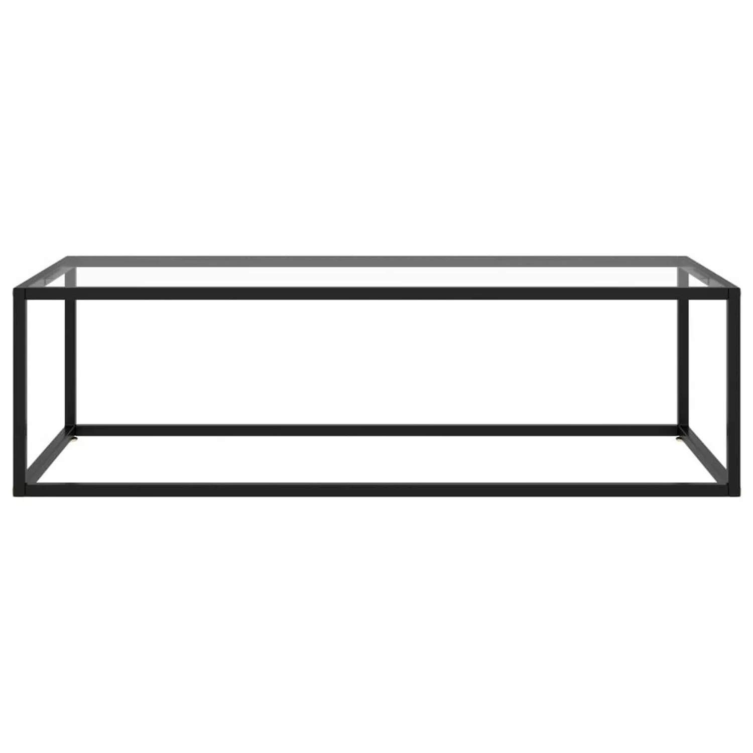 Beistelltisch Schwarz Mit Hartglas 120x50x35 Cm günstig online kaufen