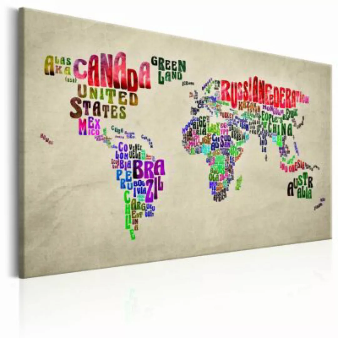 artgeist Wandbild World Map: World Tour (EN) beige Gr. 60 x 40 günstig online kaufen