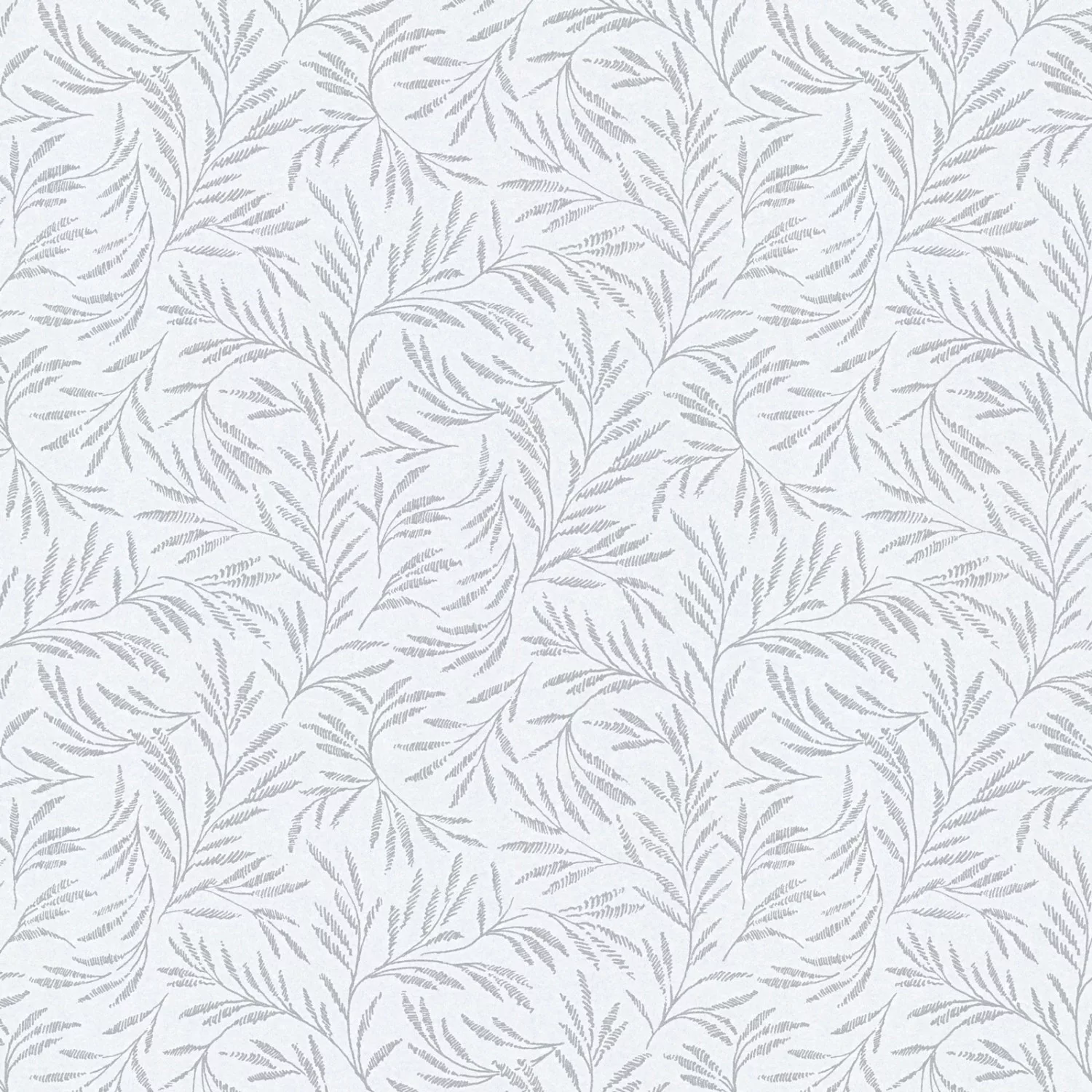 Bricoflor Ranken Tapete in Weiß Grau Florale Tapete mit Blättermuster Ideal günstig online kaufen