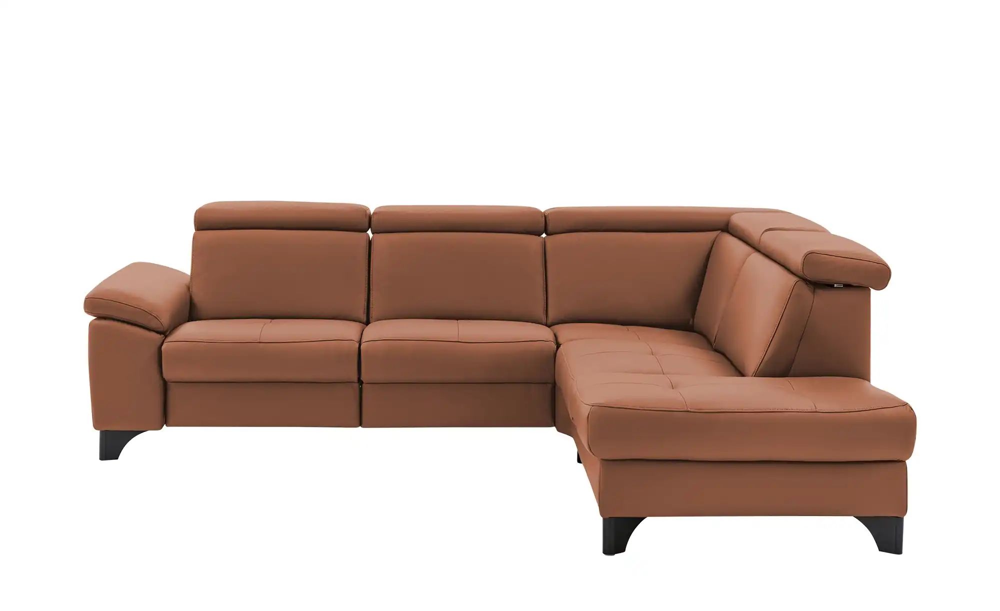 meinSofa Ecksofa Echtleder Linda ¦ braun ¦ Maße (cm): B: 261 H: 80 T: 209.0 günstig online kaufen