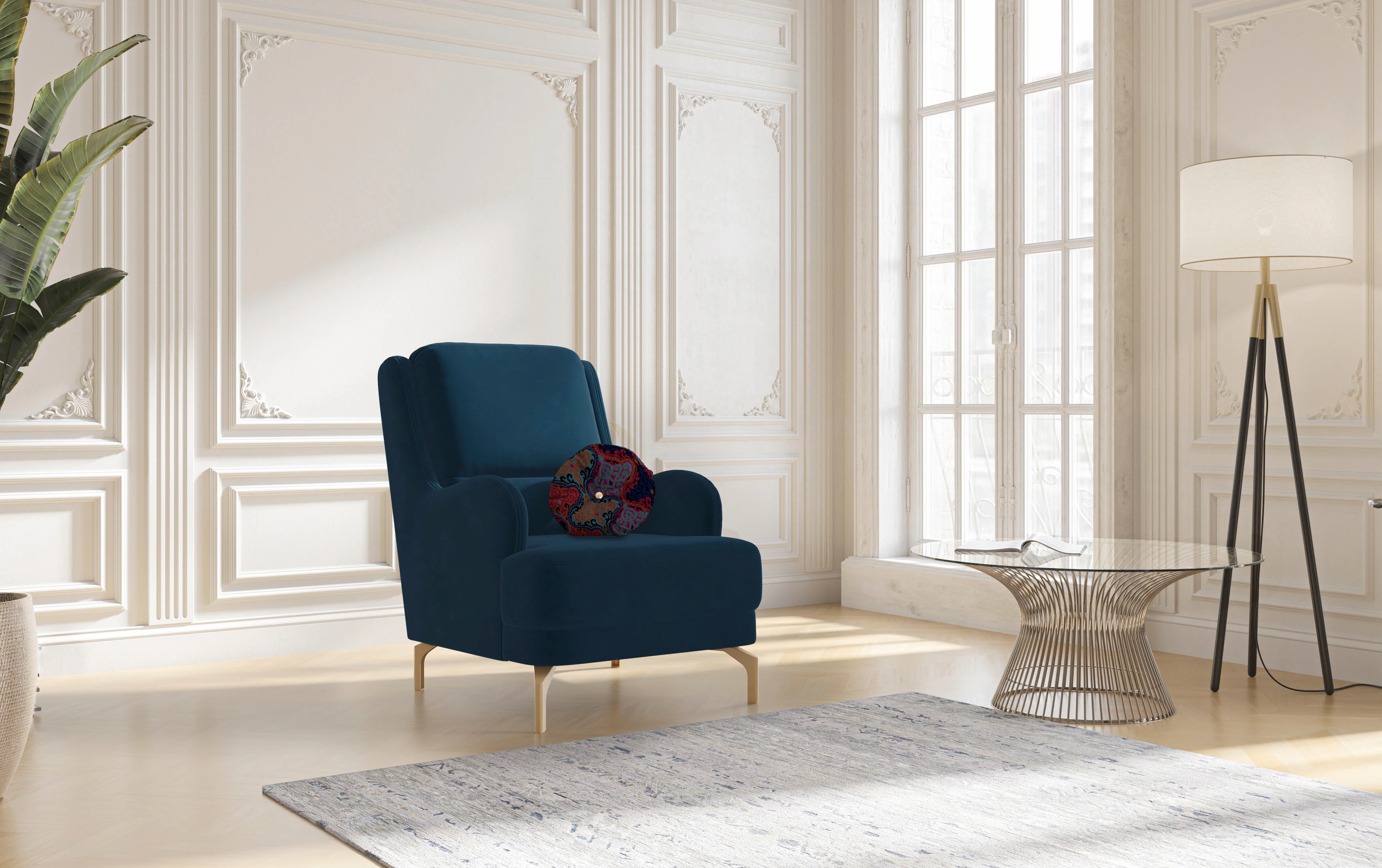 sit&more Sessel "Orient 4 V", inkl. 1 Zierkissen mit Strass-Stein, goldfabe günstig online kaufen