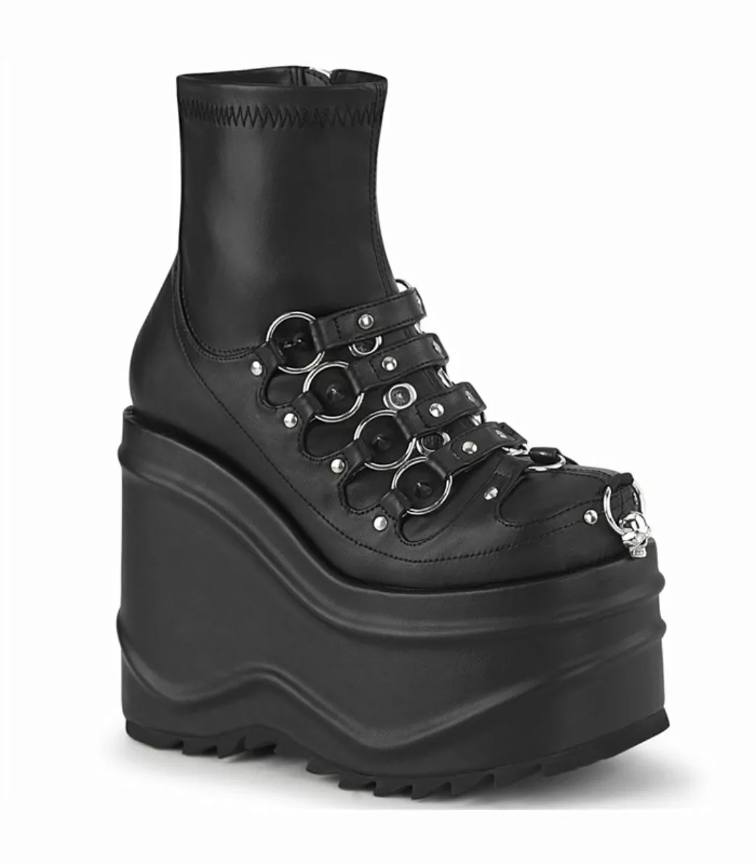 WAVE-110 Plateau Boots - Schwarz Matt | Demonia (Schuhgröße: EUR 39) günstig online kaufen