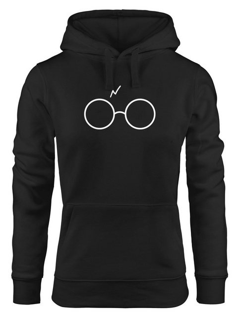 MoonWorks Hoodie Hoodie Damen Brille Blitz-Narbe Zauberer Kapuzen-Pullover günstig online kaufen