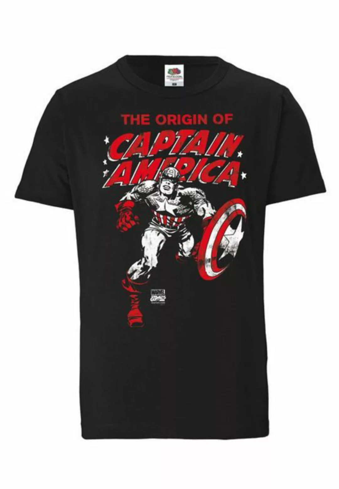 LOGOSHIRT T-Shirt "The Origin Of Captain America", mit lizenziertem Print günstig online kaufen