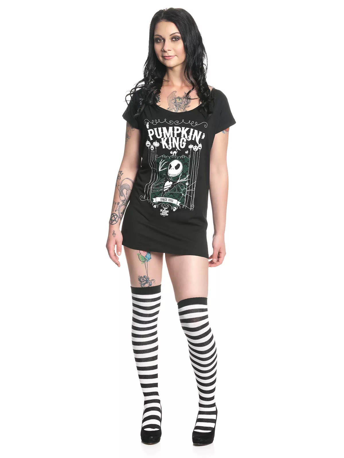 The Nightmare Before Christmas King Jack Damen Loose-Shirt schwarz günstig online kaufen