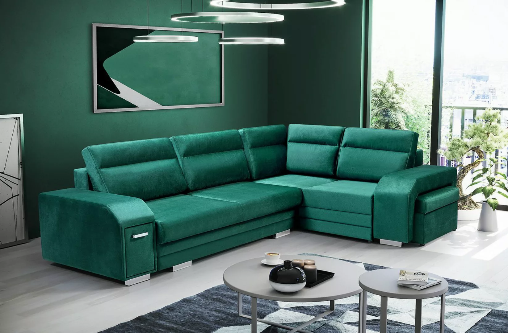 ALTDECOR Ecksofa ALVA, Couch mit Schlaffunktion, Wohnzimmer - Wohnlandschaf günstig online kaufen