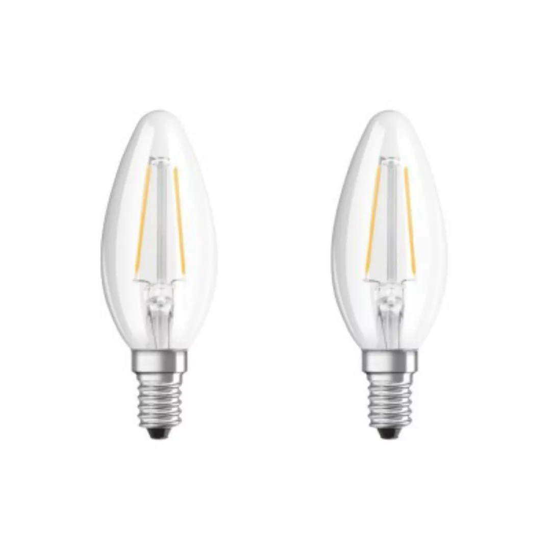 Osram LED-Leuchtmittel E14 Kerzenform 2,5 W 250 lm 2er Set 10 x 3,5 cm (H x günstig online kaufen