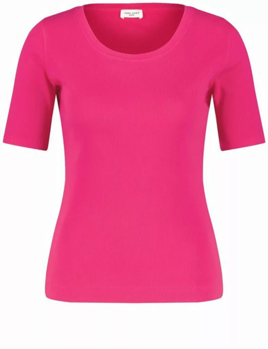 GERRY WEBER Kurzarmshirt T-Shirt mit Rippstruktur günstig online kaufen