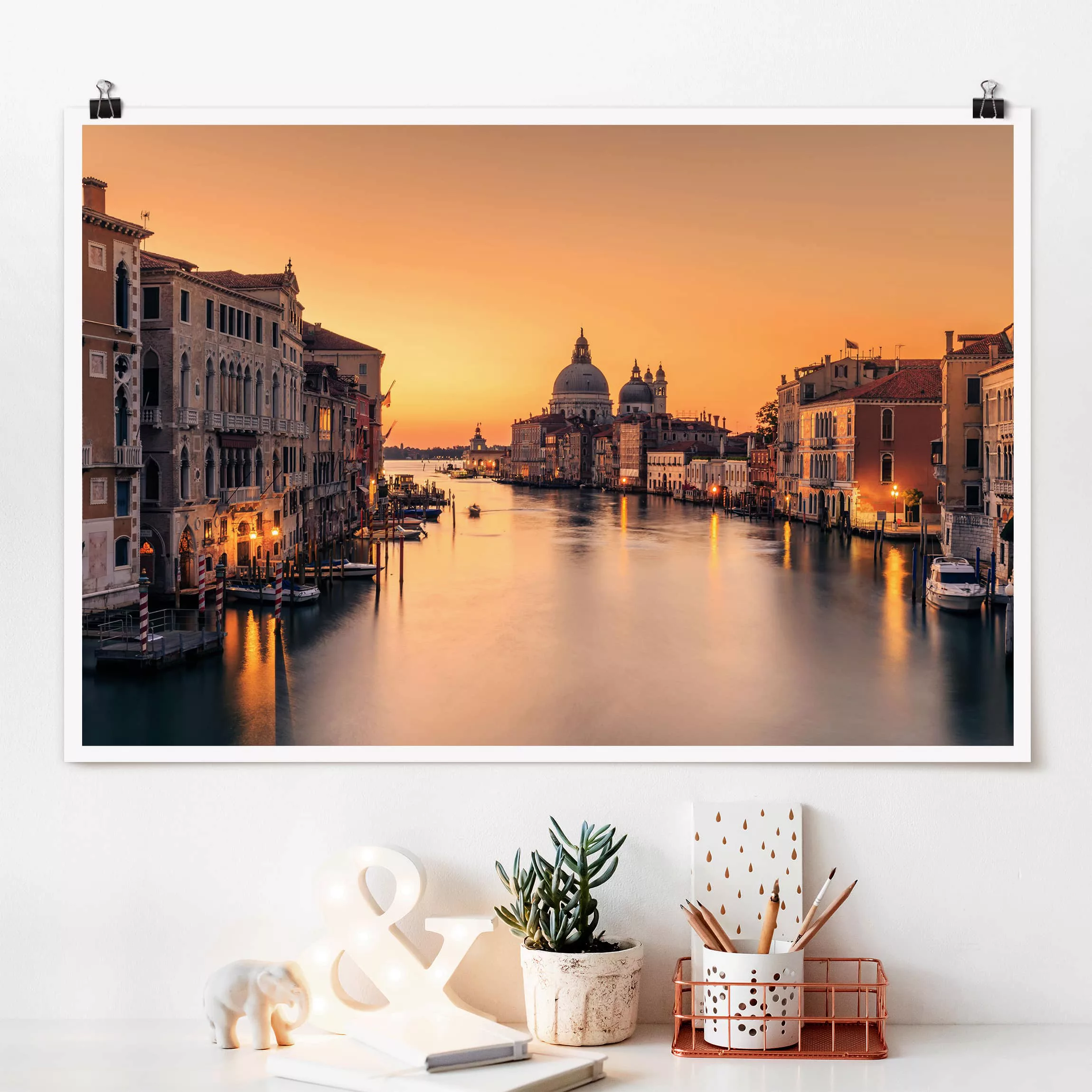 Poster Architektur & Skyline - Querformat Goldenes Venedig günstig online kaufen