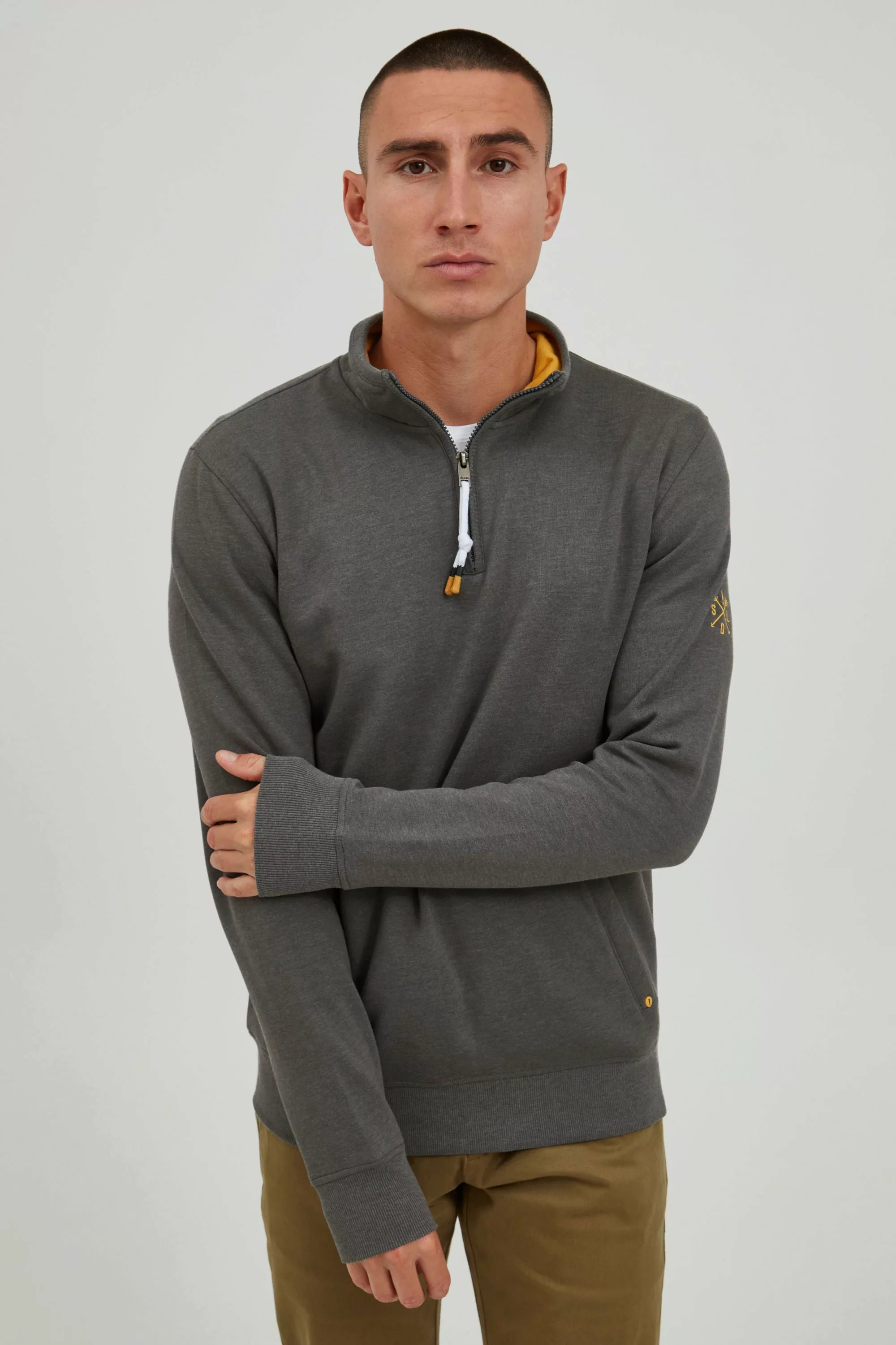 !Solid Sweatshirt SDKaran Moderner Sweater mit Troyer-Kragen günstig online kaufen