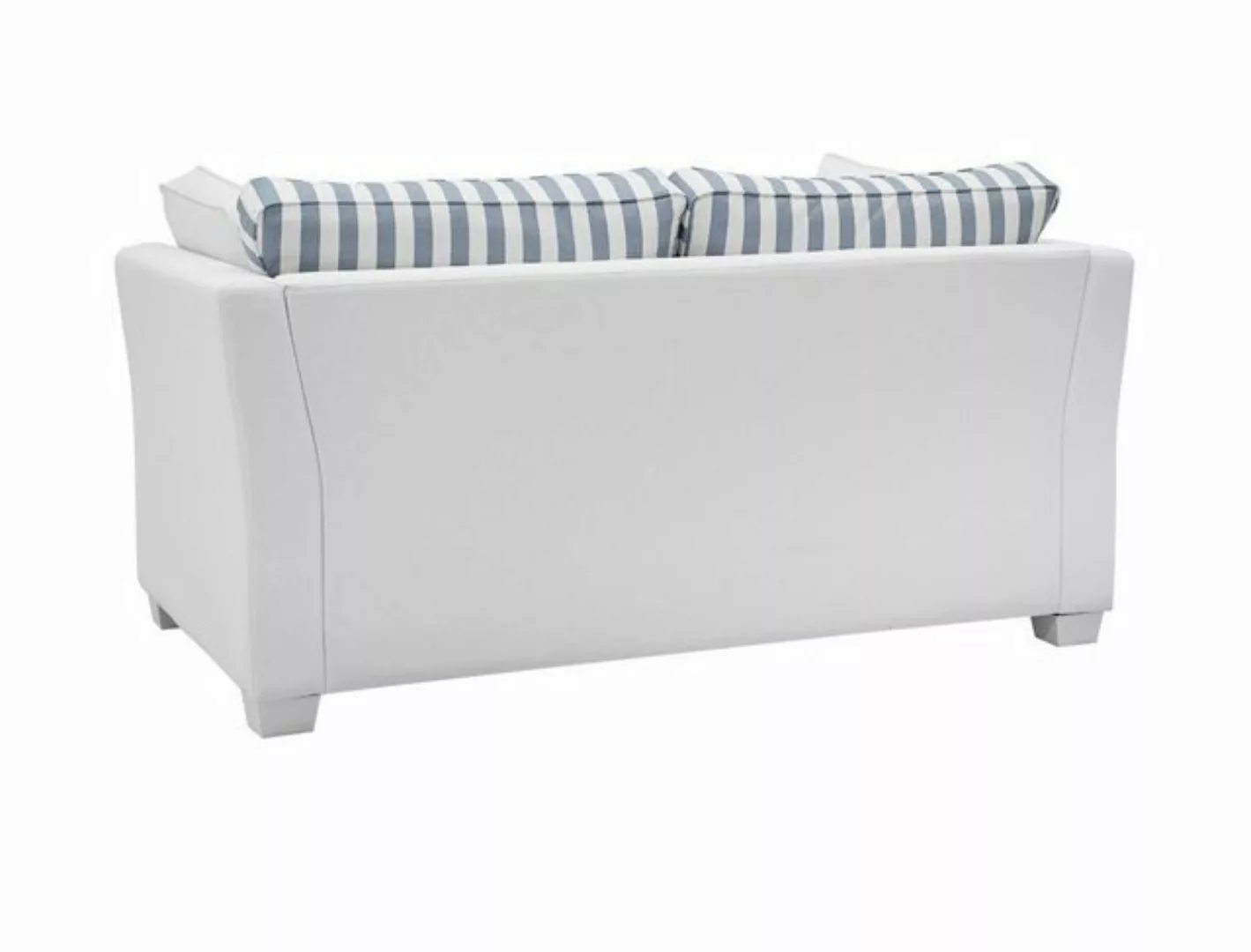 Furn.Design Sofa Hooge, 2-Sitzer in Creme mit blau, Landhausstil, mit Bonel günstig online kaufen