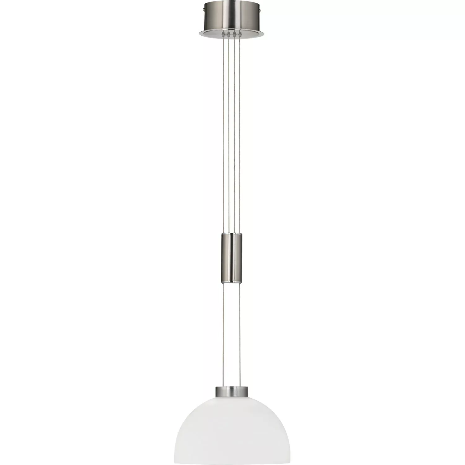 Fischer & Honsel LED-Pendelleuchte Avignon 1x 9 W Weiß-Nickel 1000 lm günstig online kaufen