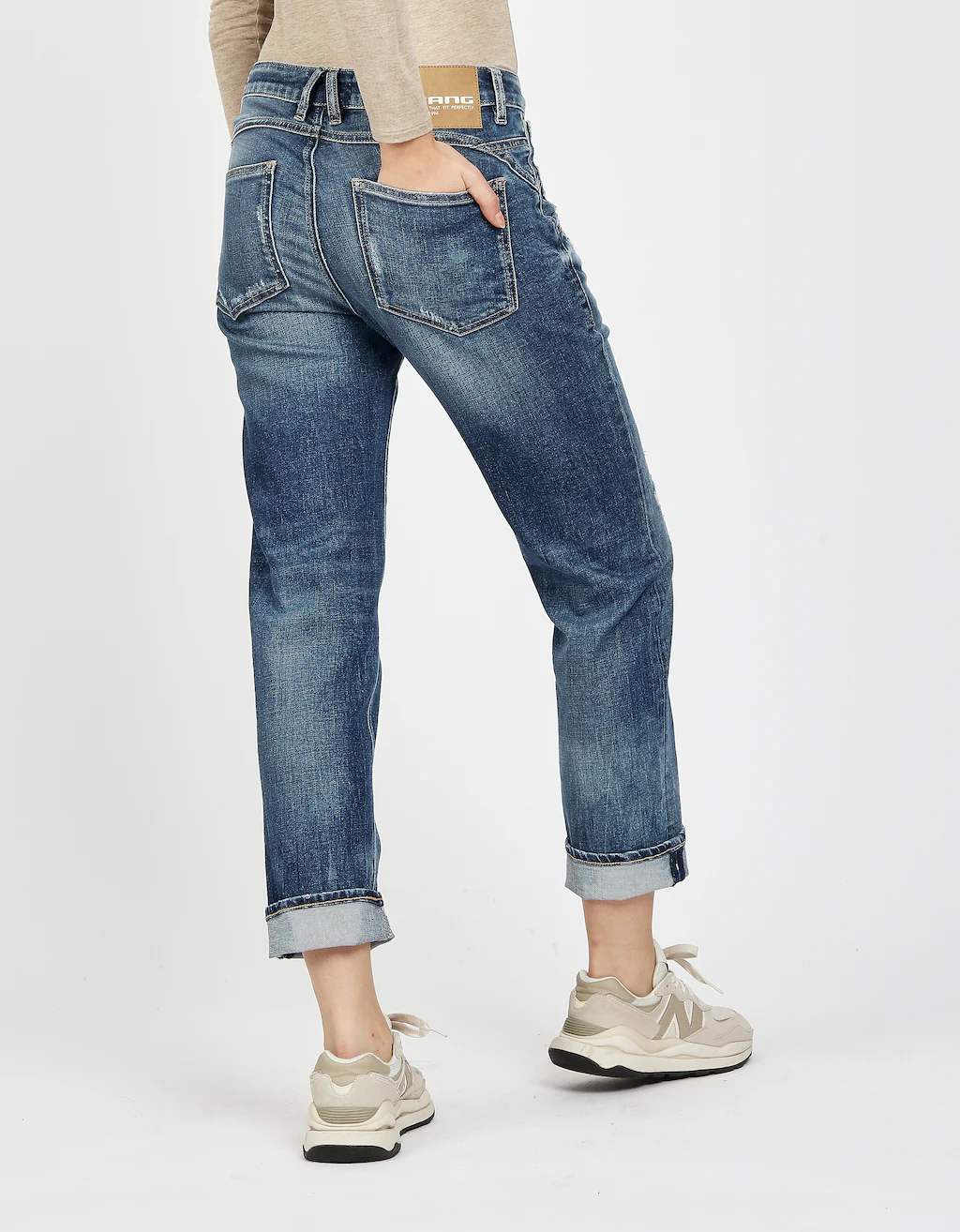 GANG Loose-fit-Jeans "94BO CROPPED", mit Rundpasse günstig online kaufen