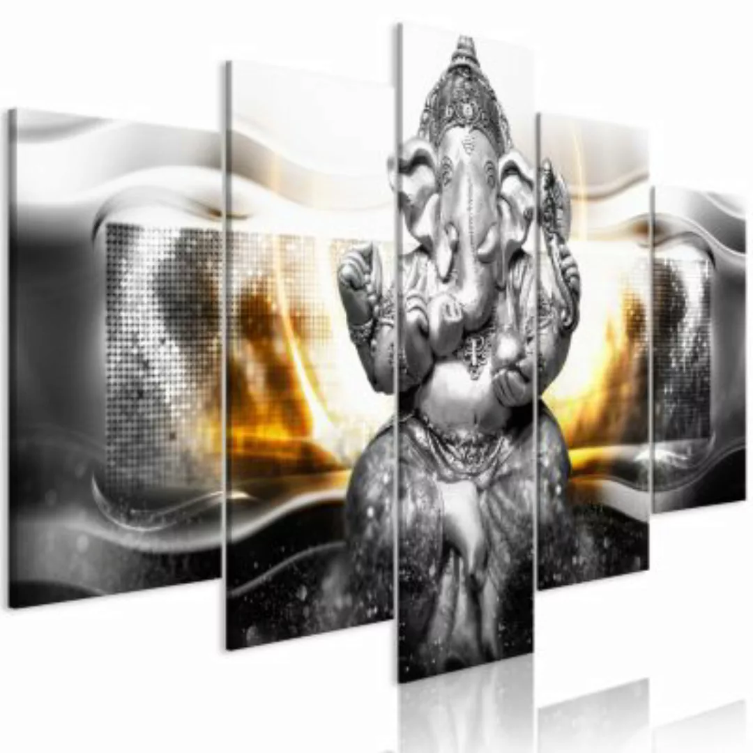 artgeist Wandbild Buddha Style (5 Parts) Silver Wide silber-kombi Gr. 200 x günstig online kaufen