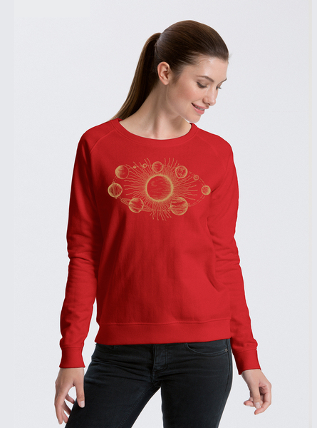 Bio Damen-sweatshirt Sonnensystem günstig online kaufen