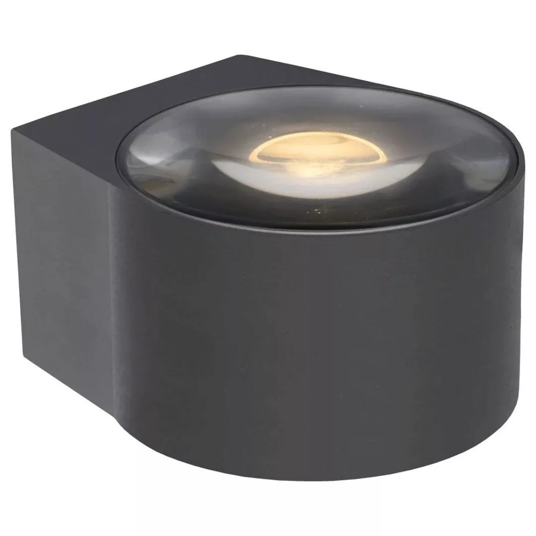 LED Wandleuchte Rayen aus Aluminium in Schwarz Up- and Downlight IP65 günstig online kaufen