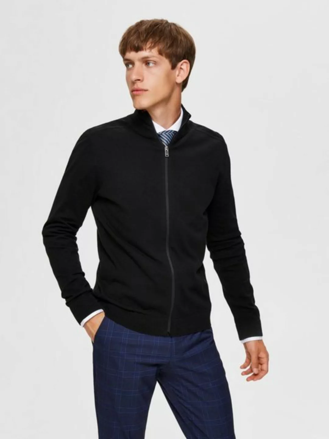 Selected Herren Strickjacke SLHBERG FULL ZIP CARDIGAN günstig online kaufen