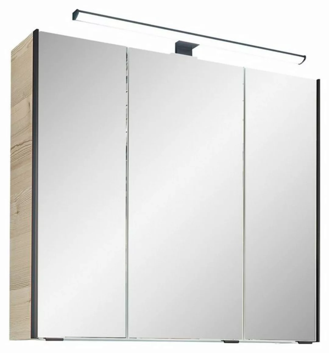 Vito Spiegelschrank ALOMI, Polar Pinie Dekor, 3 Spiegeltüren, inkl. LED-Auf günstig online kaufen