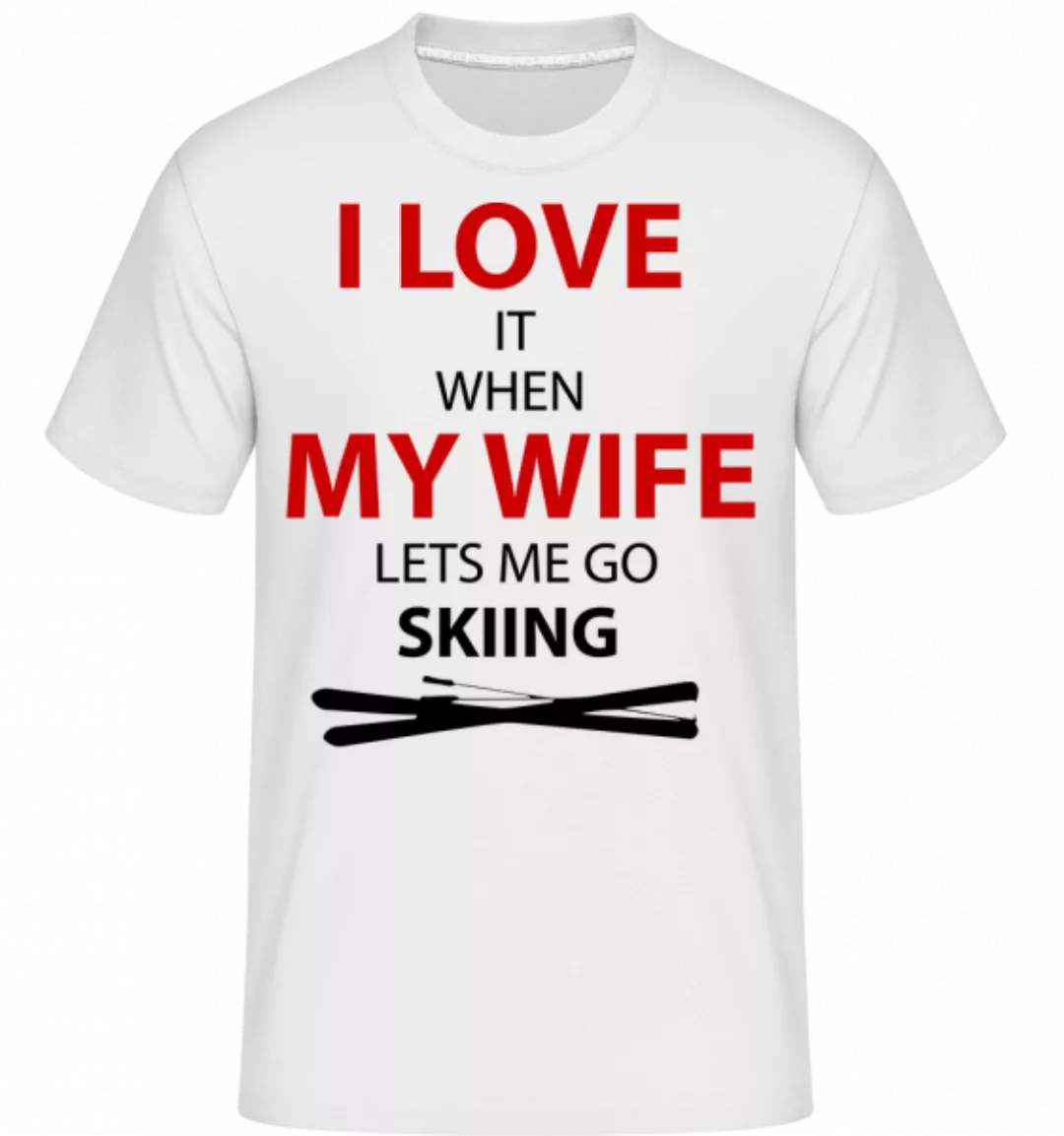I Love Wife And Skiing · Shirtinator Männer T-Shirt günstig online kaufen