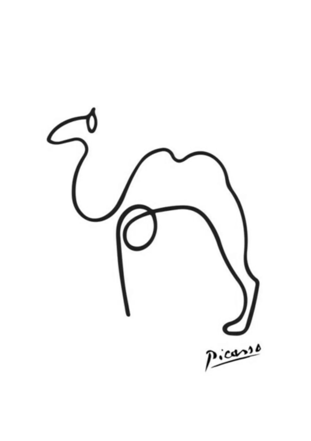Poster / Leinwandbild - Picasso Kamel günstig online kaufen