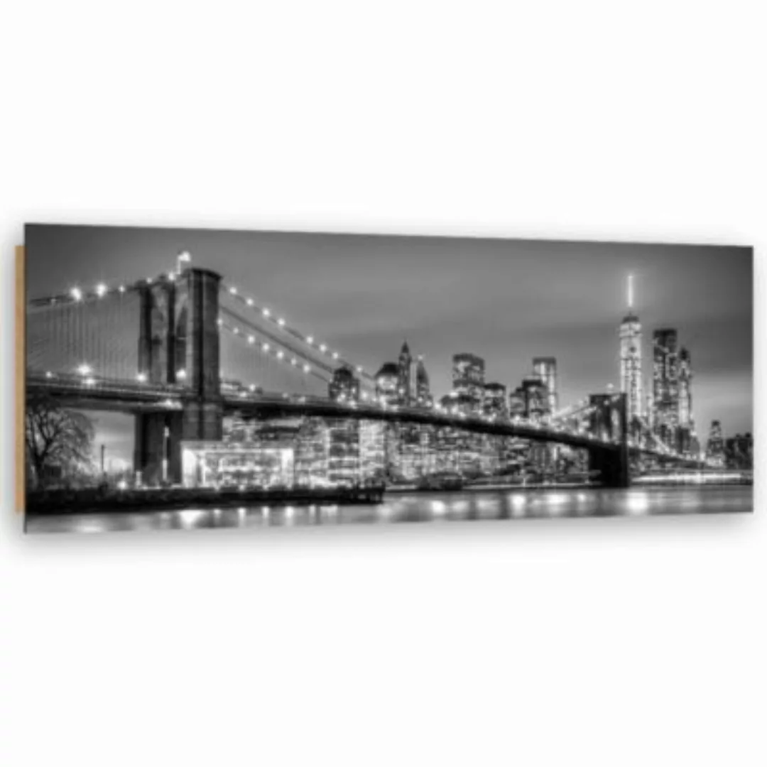 FEEBY® Kunst Brooklyn Bridge Leinwandbilder bunt Gr. 120 x 40 günstig online kaufen