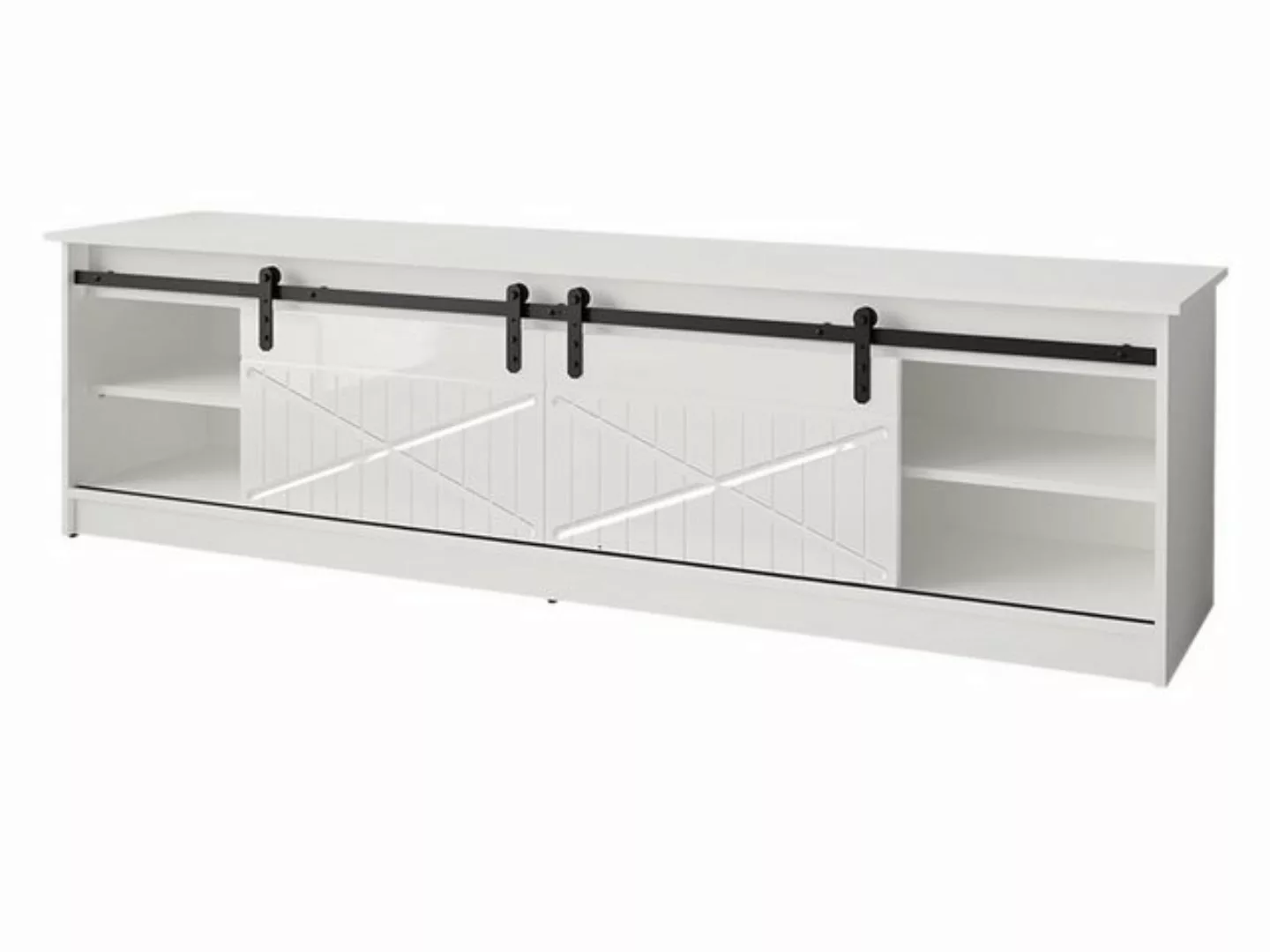 MIRJAN24 TV-Schrank Granero 200 mit Kamin (mit 2 Schiebetüren) 200x35x57 cm günstig online kaufen