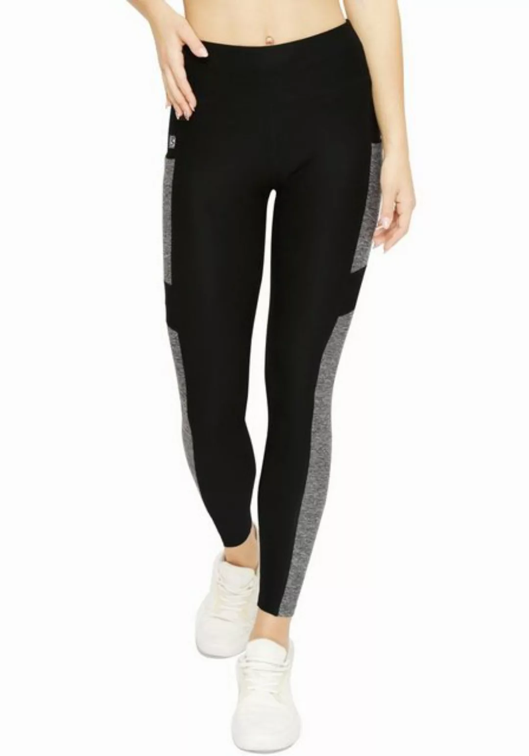 Highwaist Leggings Damen sport leggings lang, mit Handytasche und hohem Bun günstig online kaufen