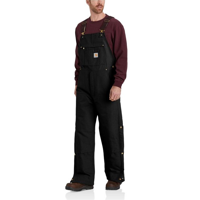 Carhartt Arbeitslatzhose FIRM DUCK INSULATED BIB (1-tlg) mit seitlichem Sch günstig online kaufen