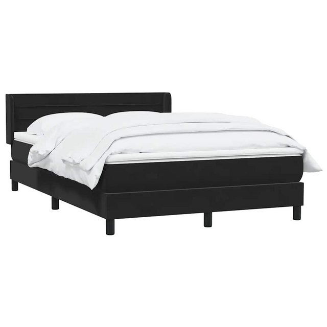 vidaXL Bett Boxspringbett mit Matratze Schwarz 160x210 cm Samt günstig online kaufen