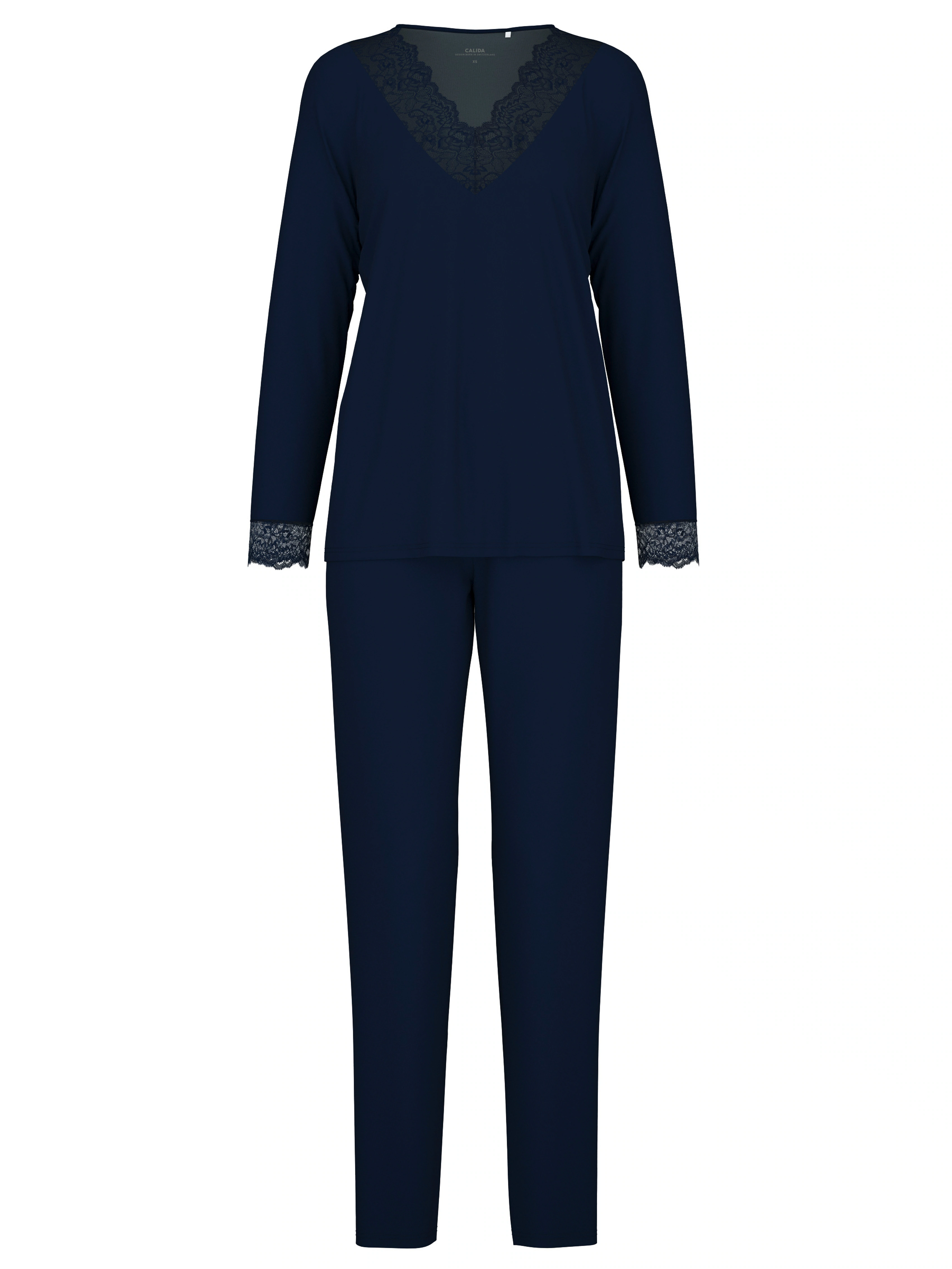 CALIDA Schlafanzug "Elegant Dreams", (2 tlg.), Spitze an Ausschnitt und Bün günstig online kaufen