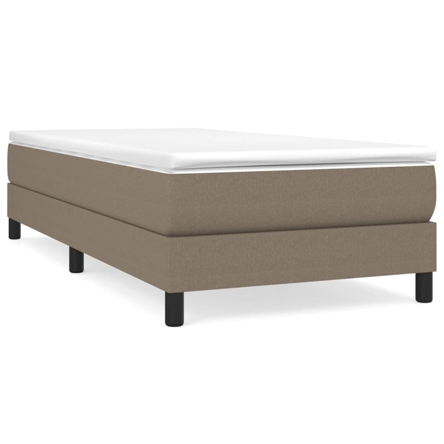 vidaXL Boxspringbett mit Matratze Taupe 80x200 cm Stoff1387120 günstig online kaufen