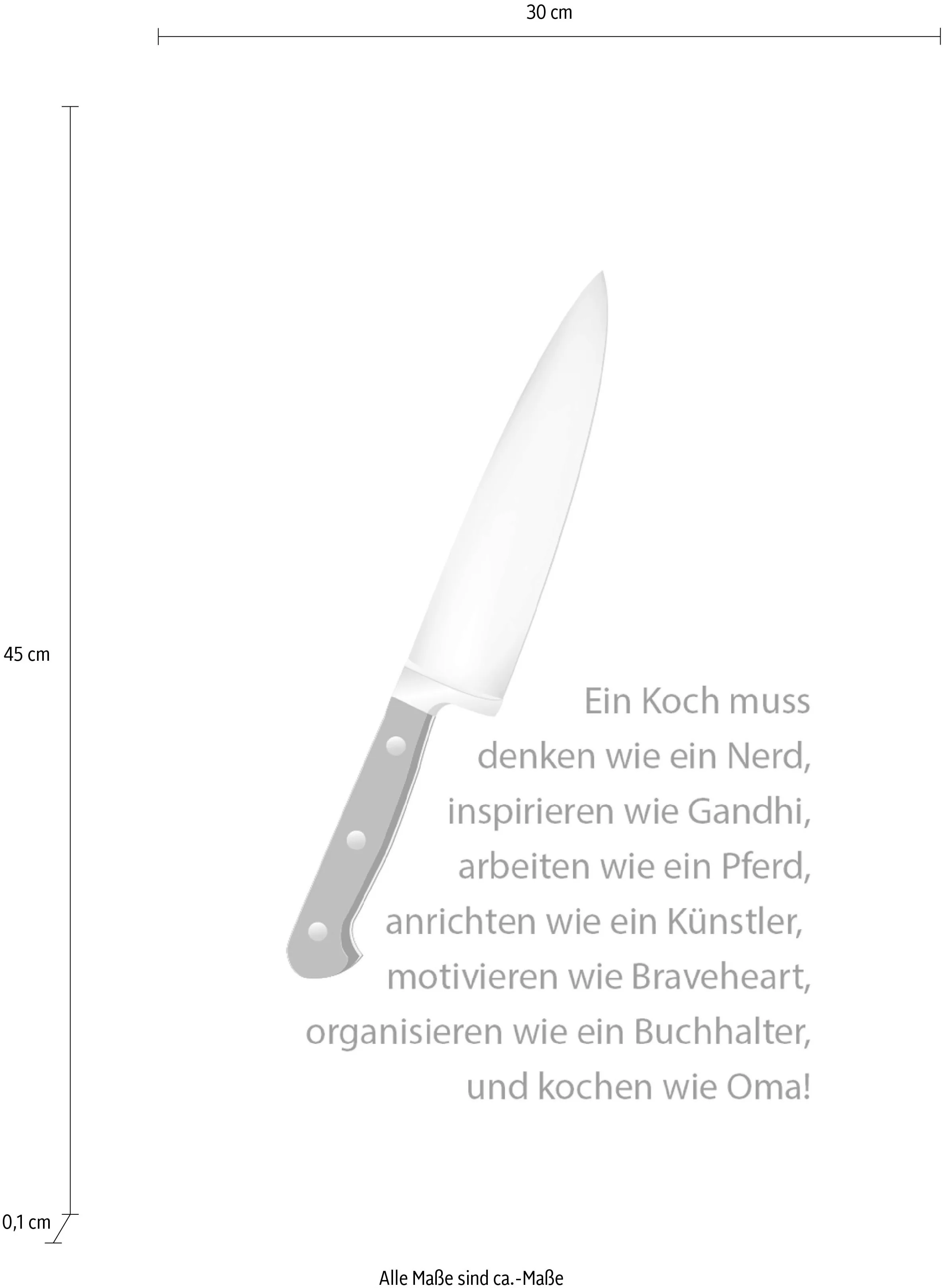 queence Wanddekoobjekt "Messer" günstig online kaufen