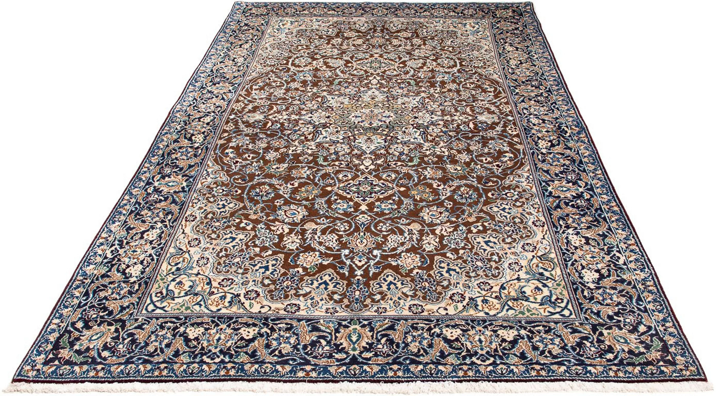 morgenland Orientteppich »Perser - Nain - Royal - 253 x 150 cm - dunkelblau günstig online kaufen