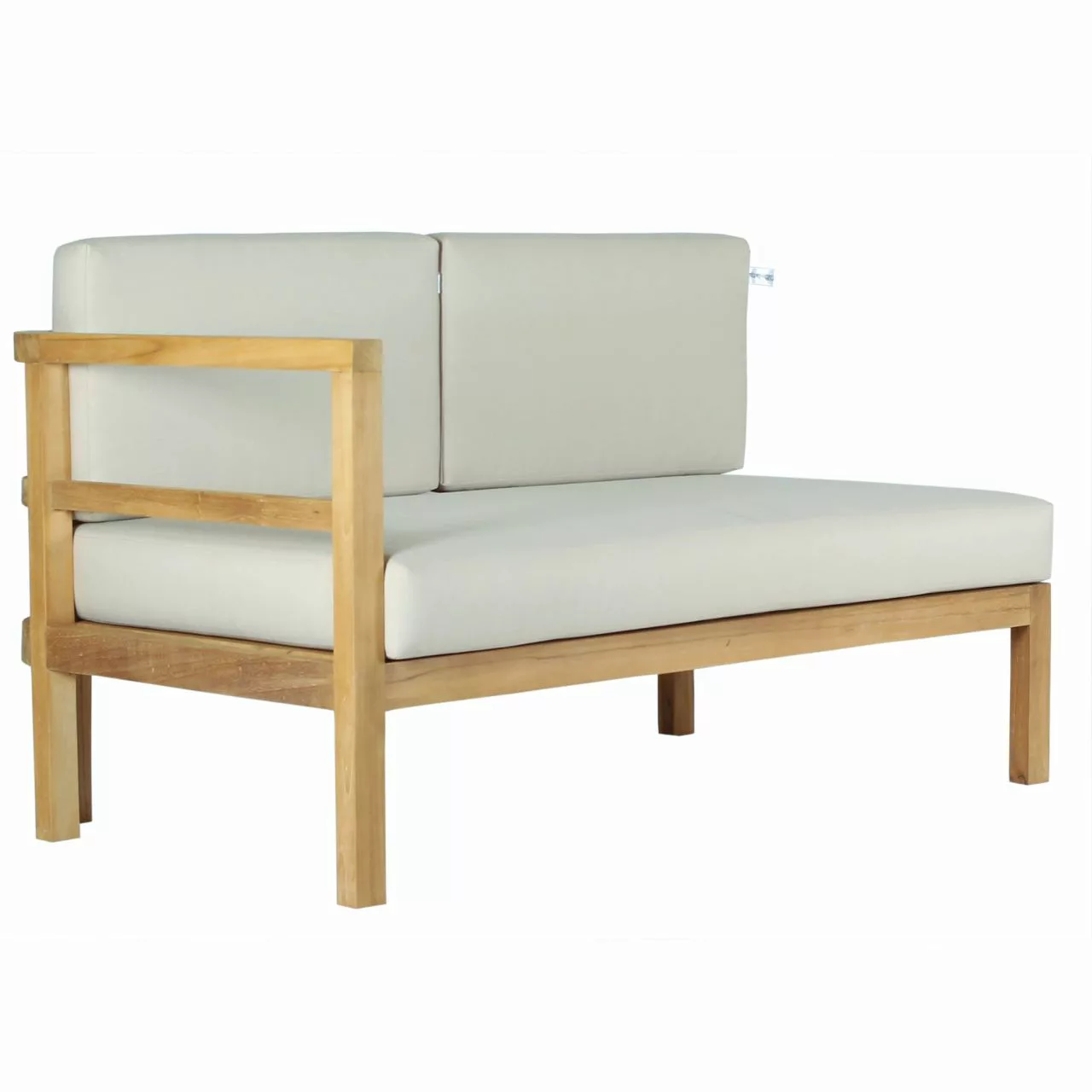 Ecksofa Pusiano Outdoor Gartensofa Links Teak Massivholz günstig online kaufen