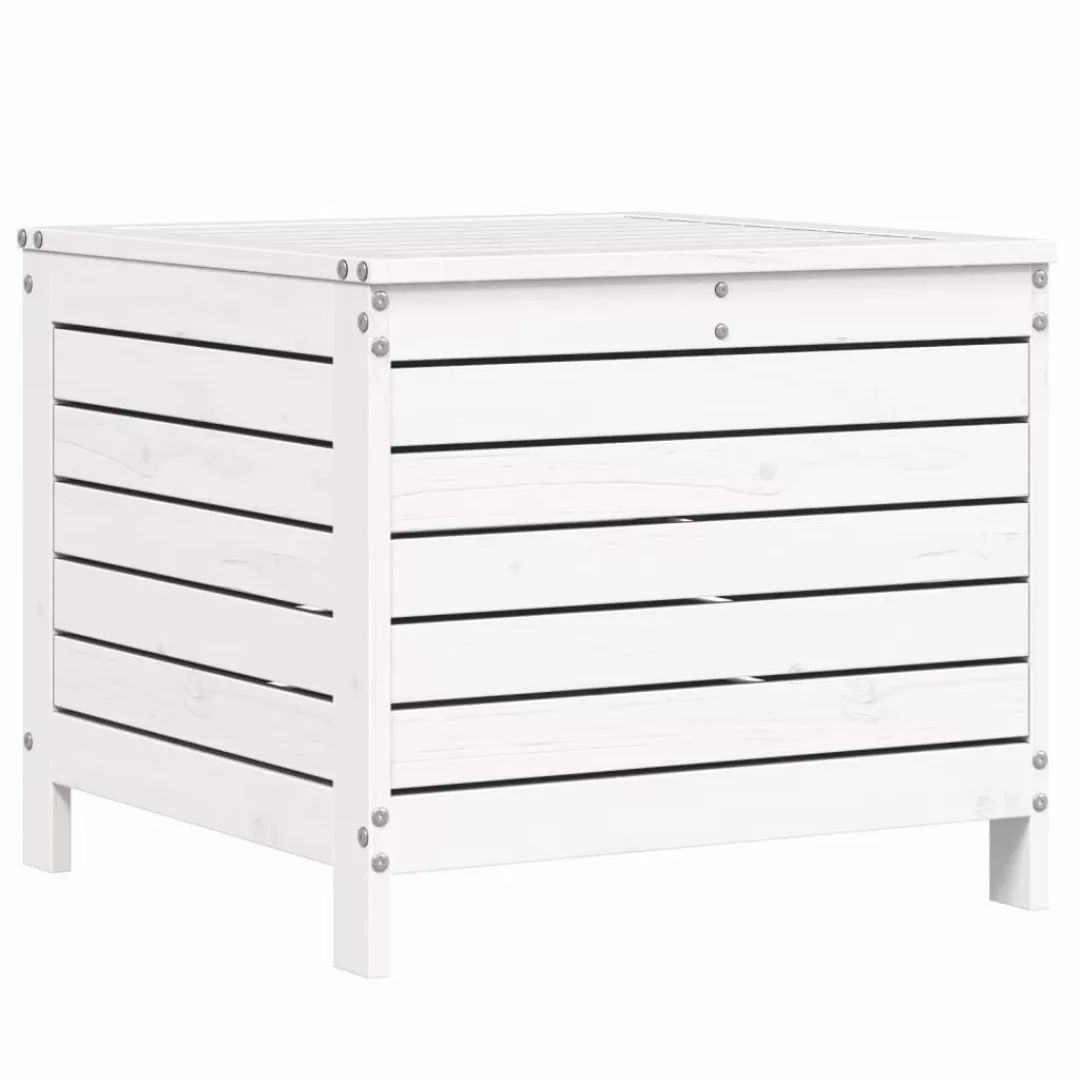 vidaXL Sofaelement Gartenhocker Weiß 62x63,5x53,5 cm günstig online kaufen