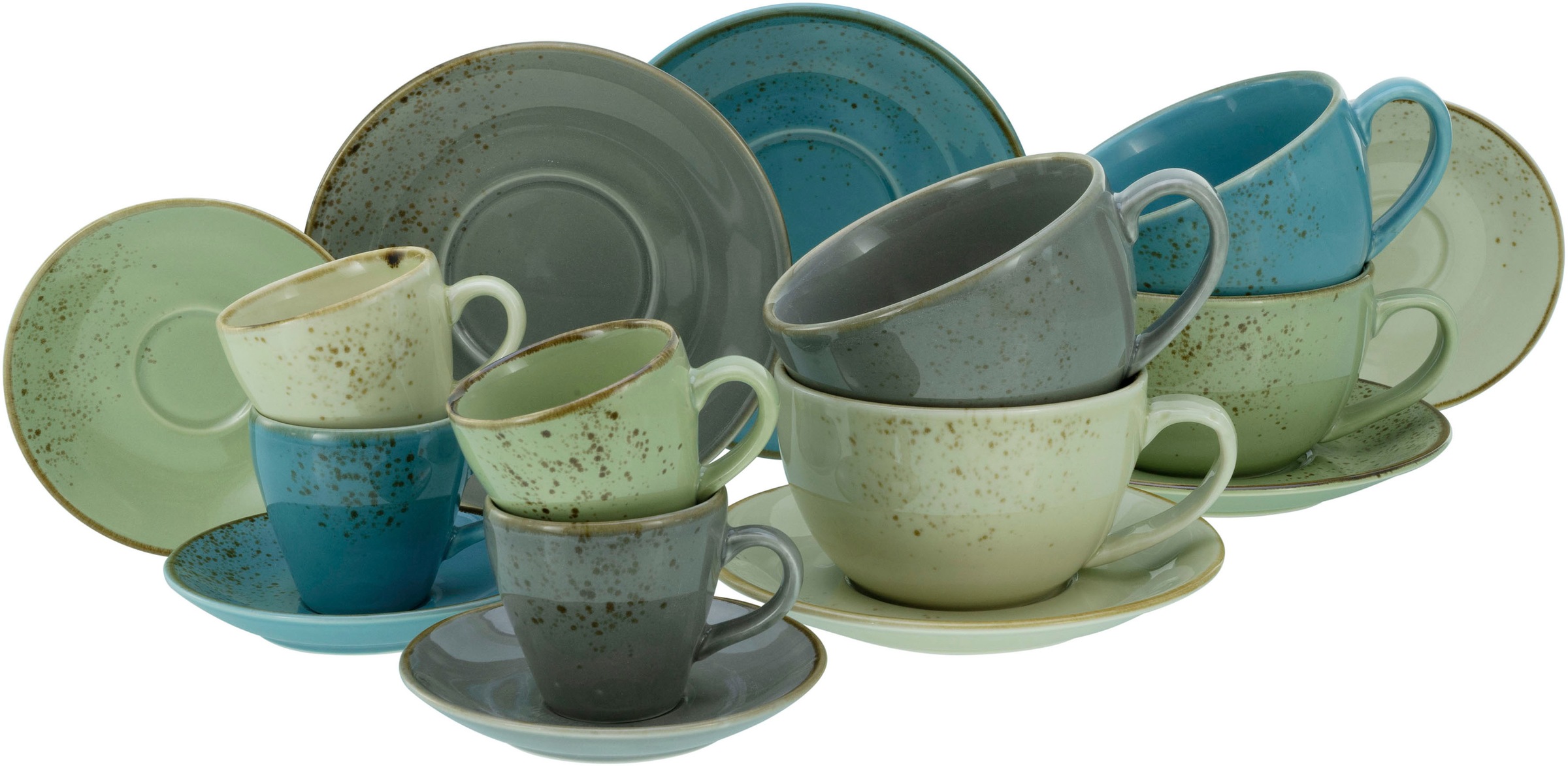 CreaTable Tasse »Tassen Set NATURE COLLECTION«, (Set, 16 tlg.), Bistrotasse günstig online kaufen