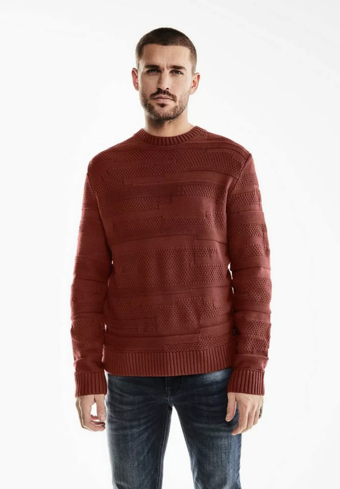 STREET ONE MEN Strickpullover mit Struktur günstig online kaufen