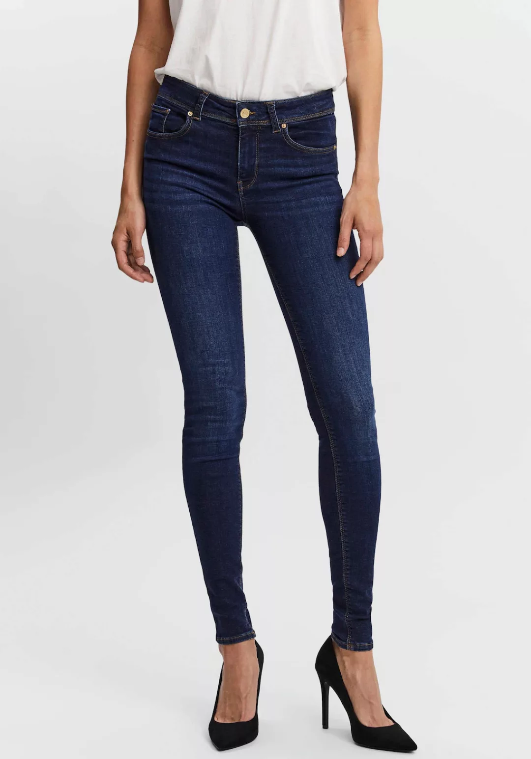 Vero Moda Skinny-fit-Jeans "VMLUX MR SLIM JEANS" günstig online kaufen