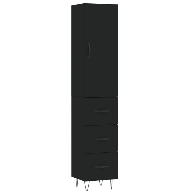 vidaXL Kleiderschrank Highboard Schwarz 34,5x34x180 cm Holzwerkstoff günstig online kaufen