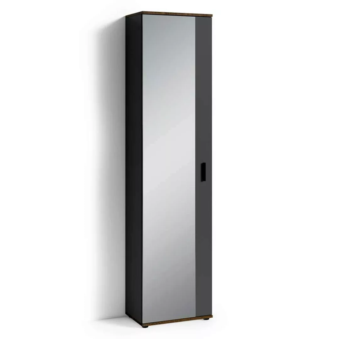 Flurschrank mit Spiegeltür im Industry und Loft Stil 196 cm hoch günstig online kaufen