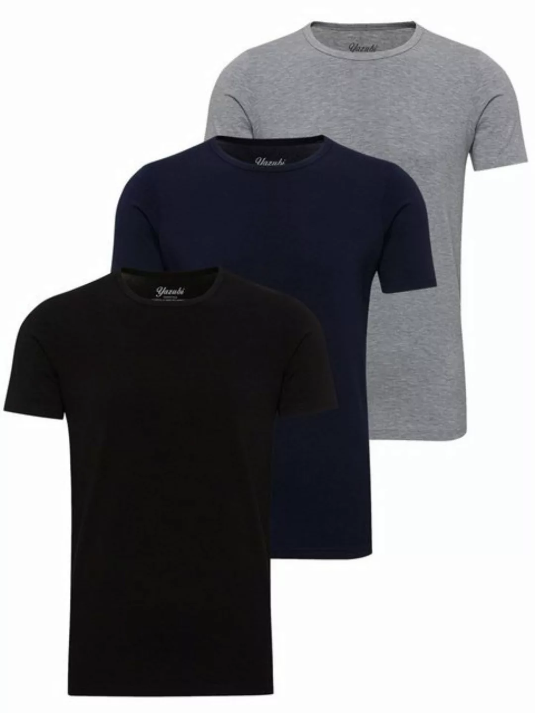 Yazubi T-Shirt 3-Pack Mythic Basic T-Shirt Crew Neck (Set) modernes Rundhal günstig online kaufen