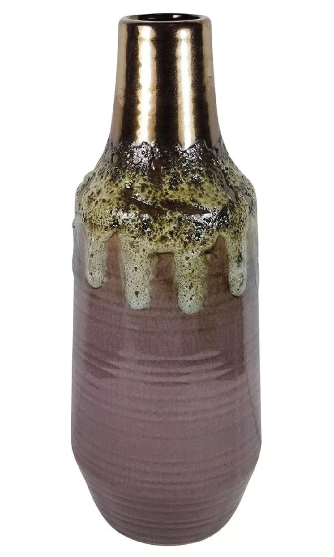 Bodenvase Keramik Flieder Braun Handgefertigt Vase Flaschenform Vintage 40c günstig online kaufen